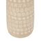 Set of 2 Beige Stoneware Rustic Vases, 15" x 5" x 5"